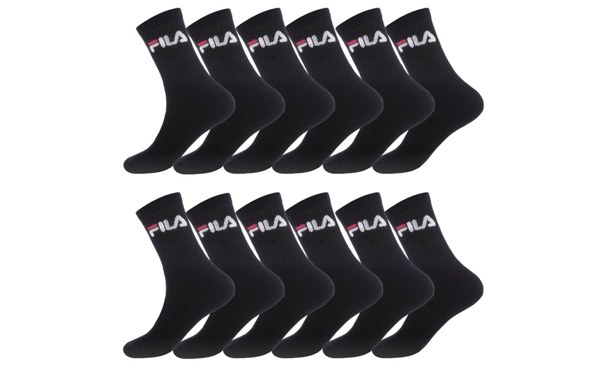 Image 1: Chaussettes tennis Fila homme ou femme lot de 12