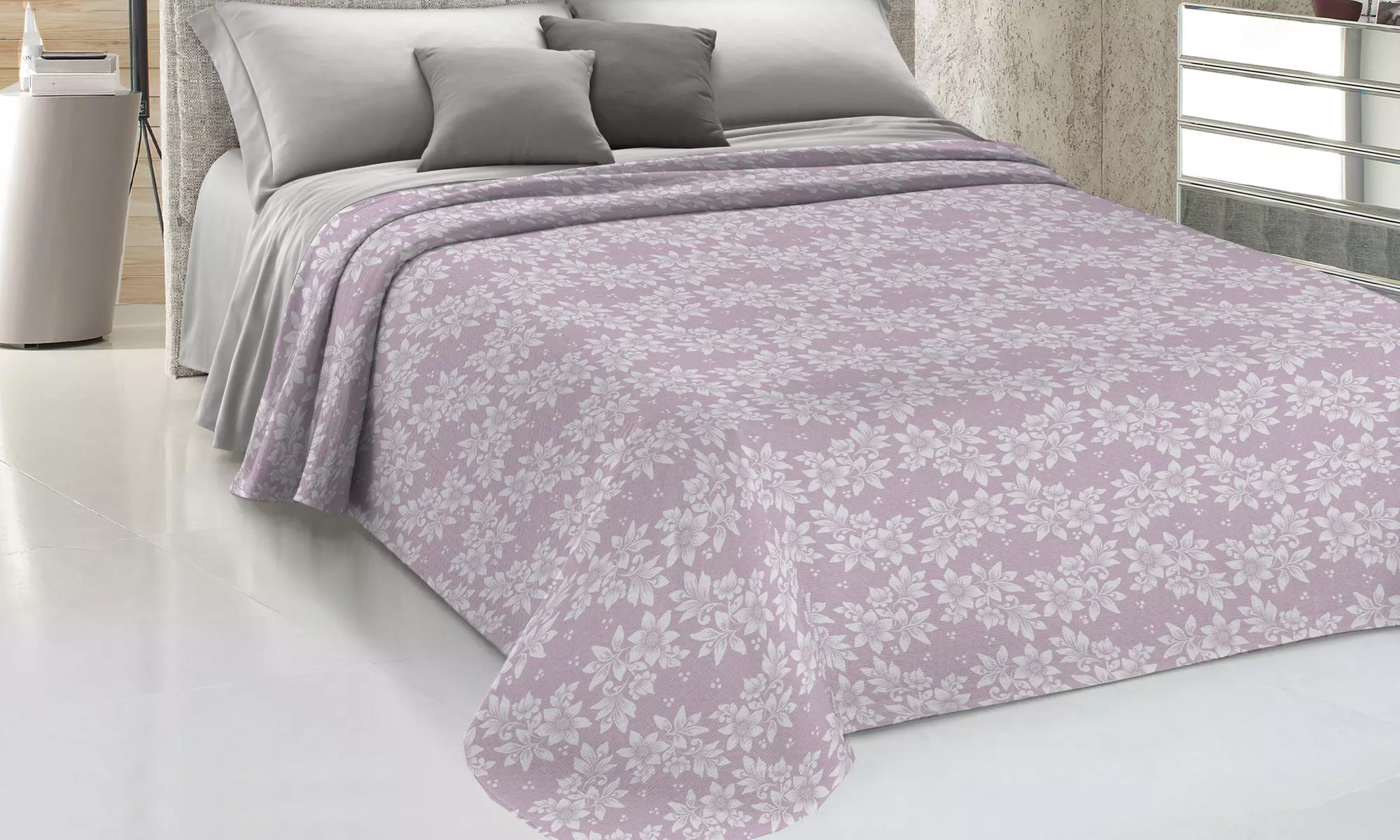 Copriletto primavera-estate in cotone