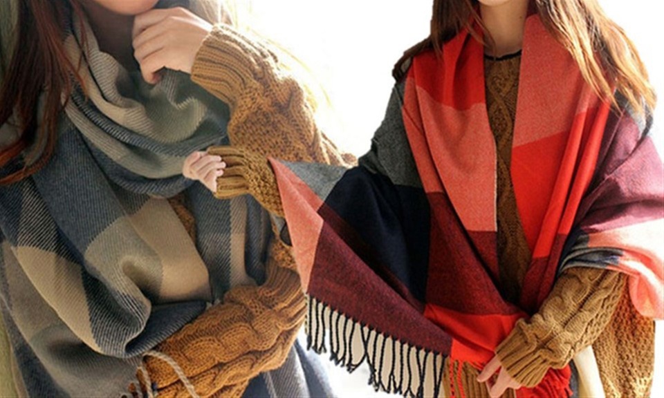 Women's Checked Scarf