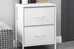 Levede Two-Drawer Bedside Table in White - Image 2