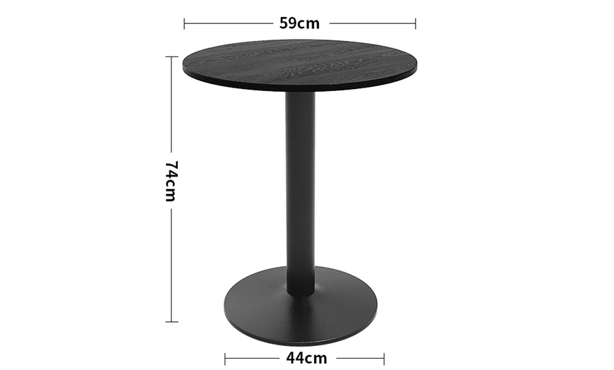 Image 6: Cafe Table with Metal Base