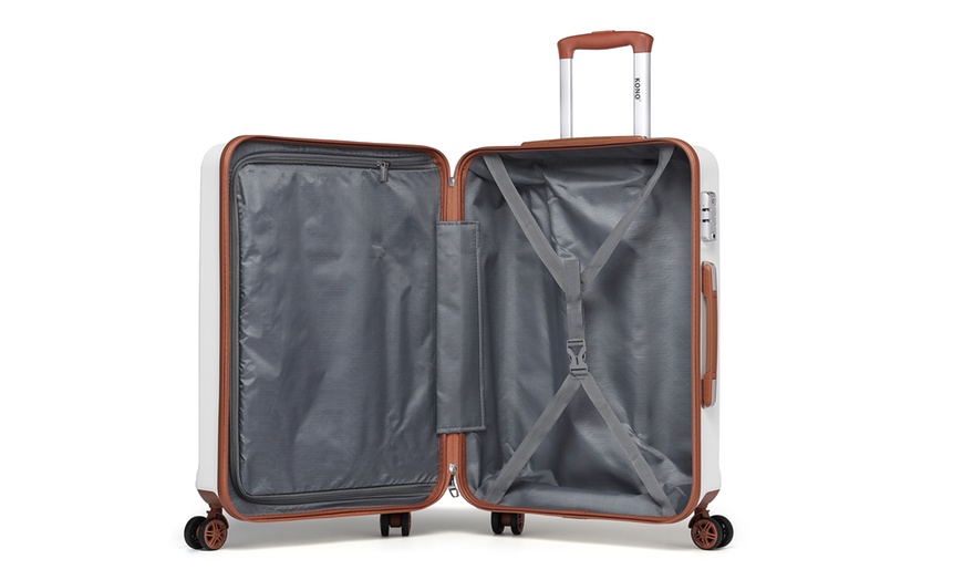 Image 11: KONO 20- or 24-Inch Suitcase ABS Hard Shell Luggage And Backpack Set