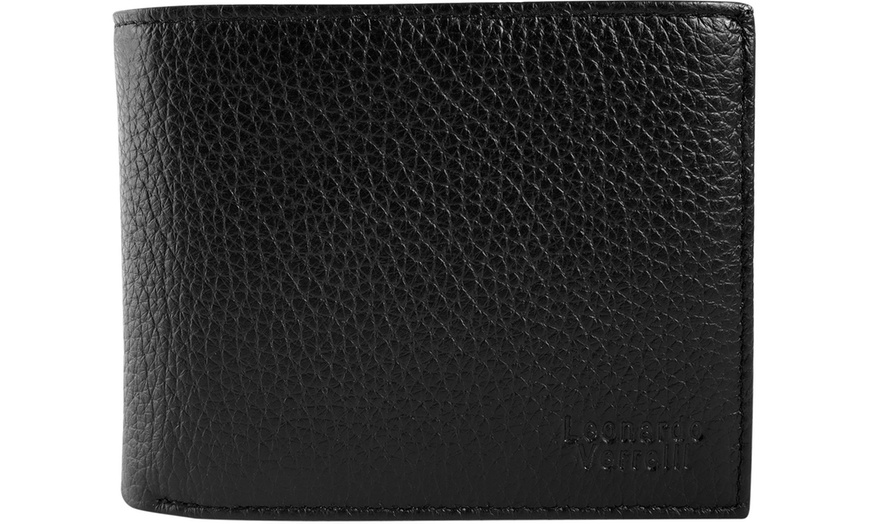 Image 15: Leonardo Verrelli Herren-Geldbörse aus Echtleder mit RFID-Schutz