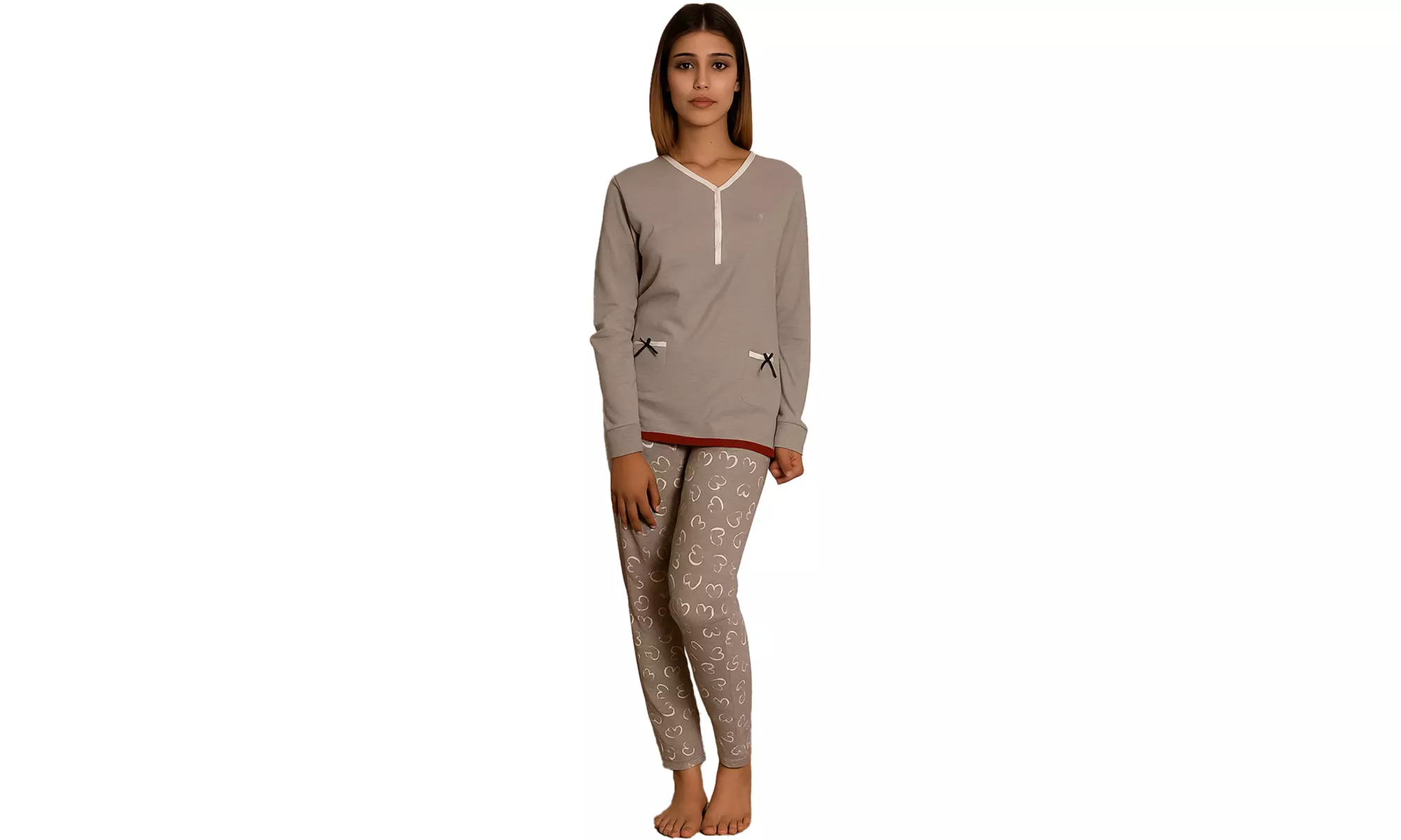 Pigiama donna invernale in cotone di Nottingham, Coconuda o De Fonseca
