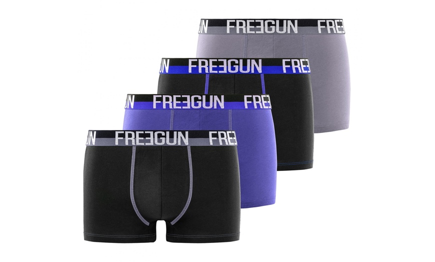 Image 5: Lot de 4 boxers en coton Freegun pour homme
