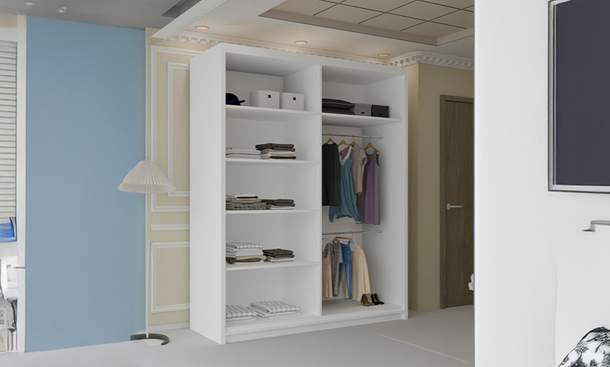 Image 2: Sliding Wardrobes 4u Sliding Doors Wardrobe with Mirror