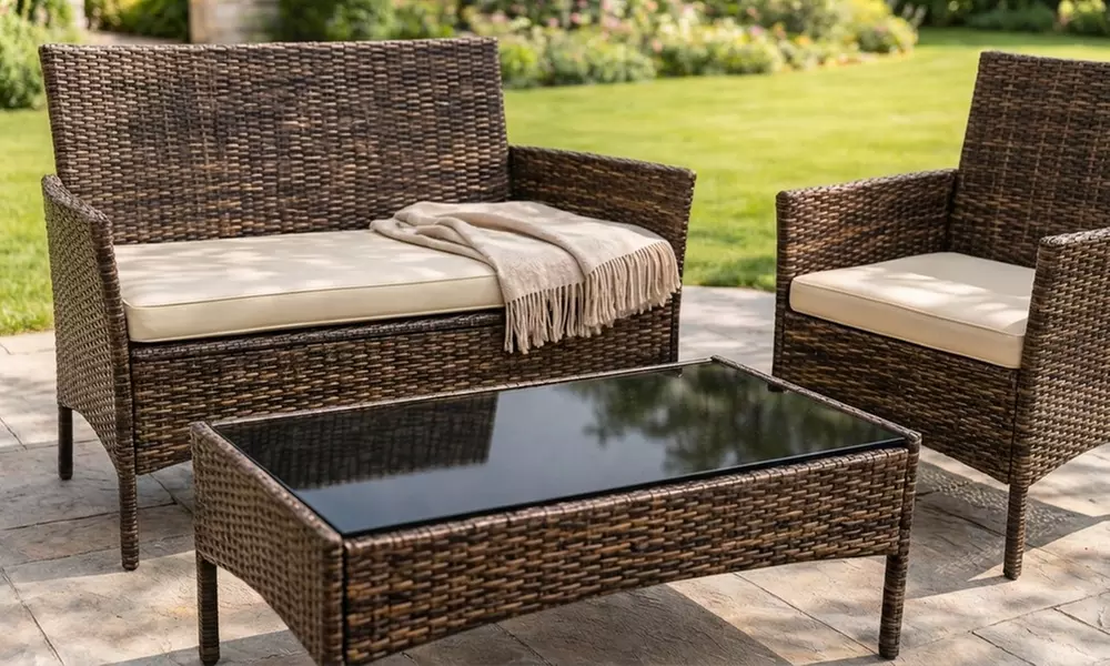 Ensemble de jardin 4 places "Salou" en résine tressée de Kocoon