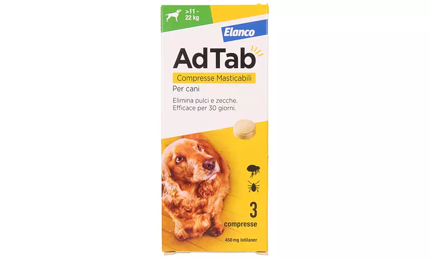 Image 10: Antiparassitario AdTab compresse masticabili per cani e gatti