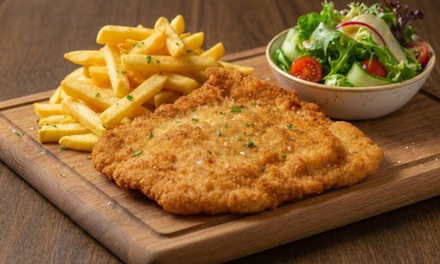 Schnitzelgericht nach Wahl inkl. Pommes frites und Salat für 1 Person - Berta 3
