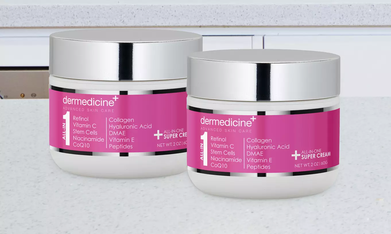 Dermedicine All-in-One Super Anti-Aging Cream with Retinol 2oz (1pack or 2pack)