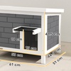 Image 5: Pawhut Insulated Outdoor Cat House 