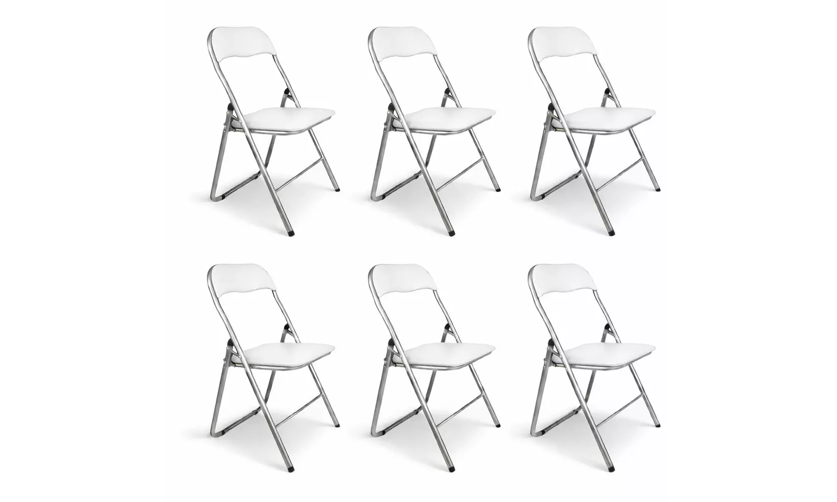 Set 6 sedie pieghevoli con struttura in acciaio Camillo Rigamonti srl