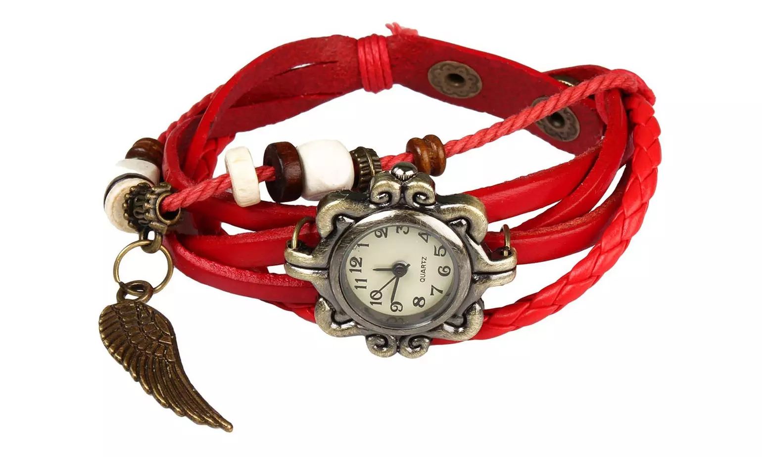 Women's Vintage Bohemian Vegan Leather Watch  (Charm And Color Choices)