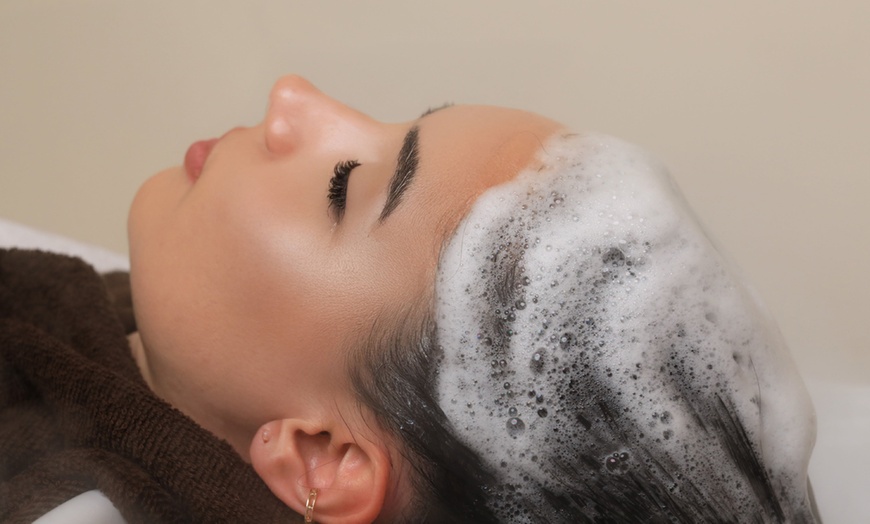 Image 3: 60-Min Waterfall Scalp Treatment, 75-Min Waterfall Head Spa, or More