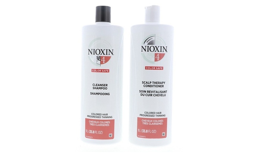 Image 9: Nioxin Cleanser Shampoo and Scalp Therapy Conditioner Liter 33.8 oz Set Combo