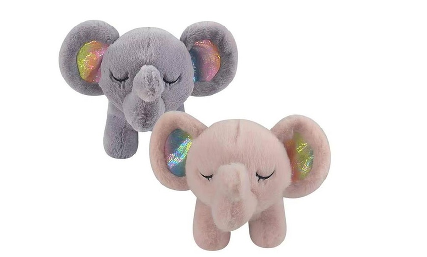 Image 1: Breathing Glowing Music Sound Soothing Elephant Doll