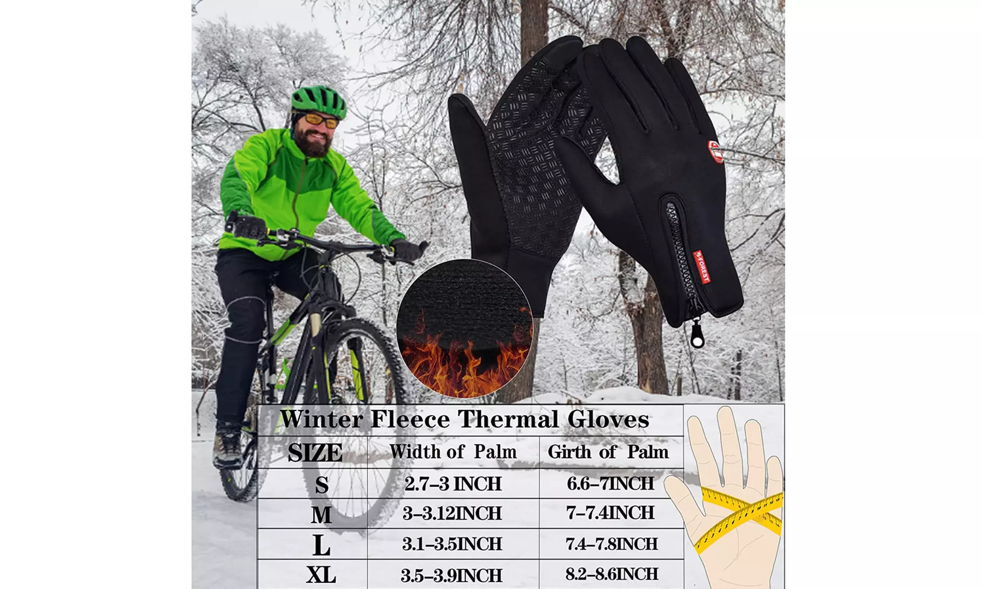 Winter Touchscreen Waterproof Neoprene Gloves -Multiple Colors Available