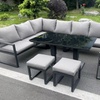 Image 1: Nine-Seater Aluminium Outdoor Furniture Set