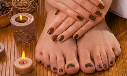 Acrylic nails and gel toes;Merchant may collect additional fees - BritSilk Wellness Lounge