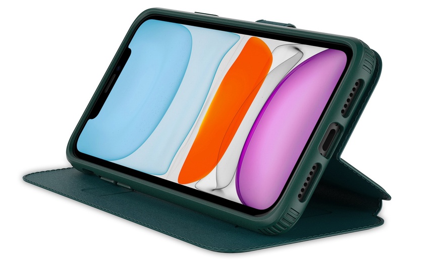 Image 21: Wallet Case for iPhone 11with Card Holder and Stand