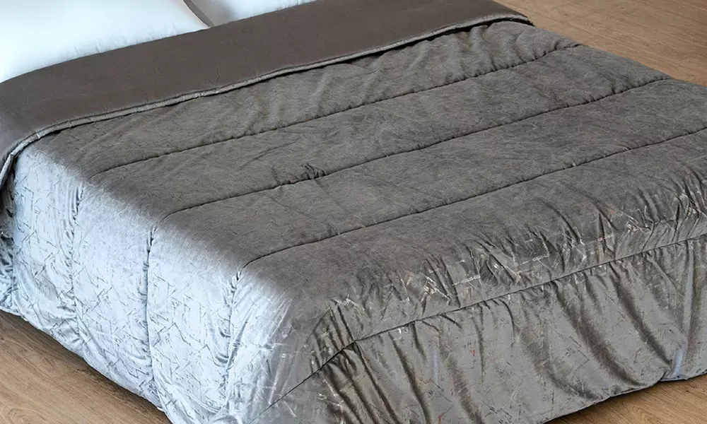 Doppelte Winterdecke aus Samt mit Digitaldruck