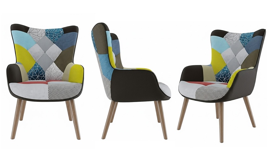 Image 2: Poltrona patchwork con memory foam