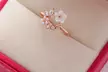 14K Gold Adjustable Ring with crystals from Swarovski - Second Medium