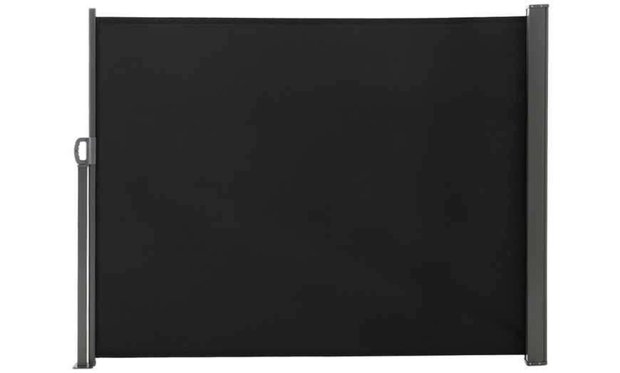 Image 2: Retractable Polyester One-Side Awning with Iron or Plastic Handle