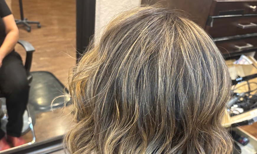 Image 7: Haircut with Color, Partial/Full Highlights, or Balayage