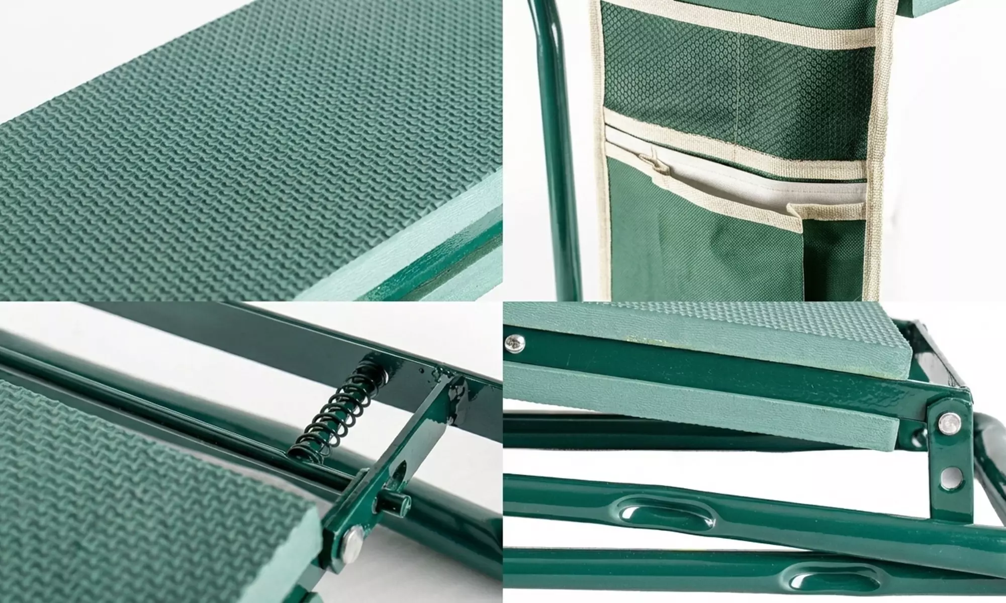 Klappbarer Garten-Kniehocker mit Taschen