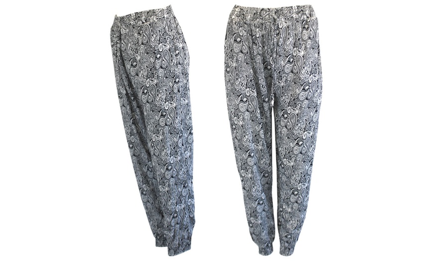 Image 8: Printed Soft Cotton Trousers