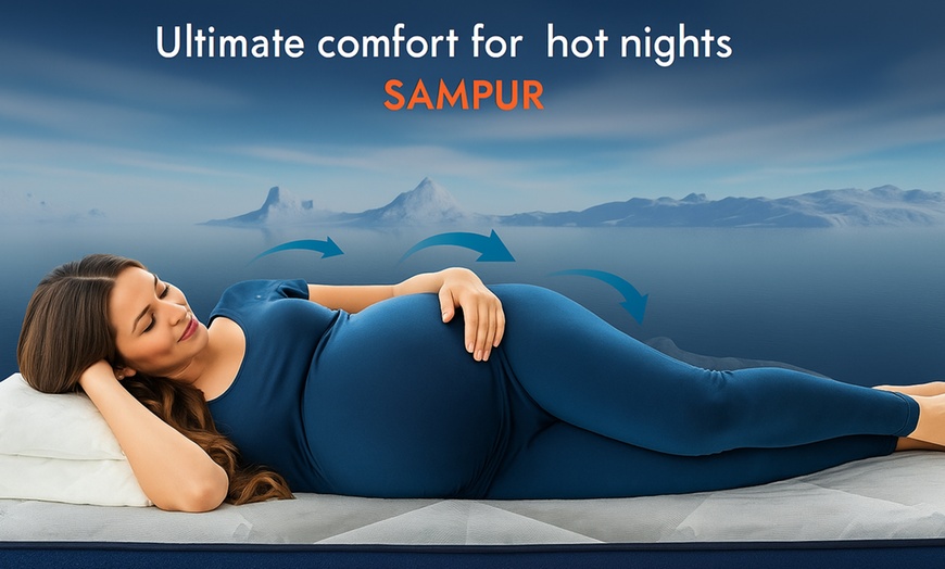 Image 4: Sampur Sommer-Matratzentopper mit Ice-Cool-Gewebe