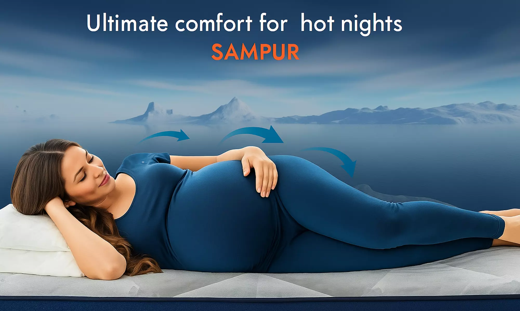 Sampur Sommer-Matratzentopper mit Ice-Cool-Gewebe