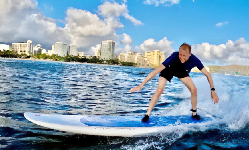 Image 2: Get a 60 Minute Open Group Surfing Lesson or Private Surf Lesson 