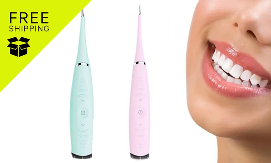 Image 1: Electric Plaque Remover in Pink and Blue Options