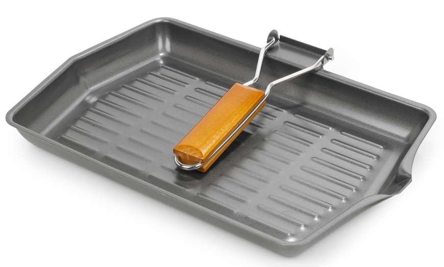 Image 3: Homiu Non-Stick Carbon Steel Griddle Pan