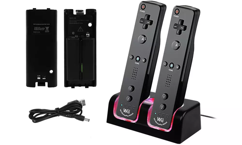 Wii Remote Charging Station with 2 Remote Batteries - Second Medium