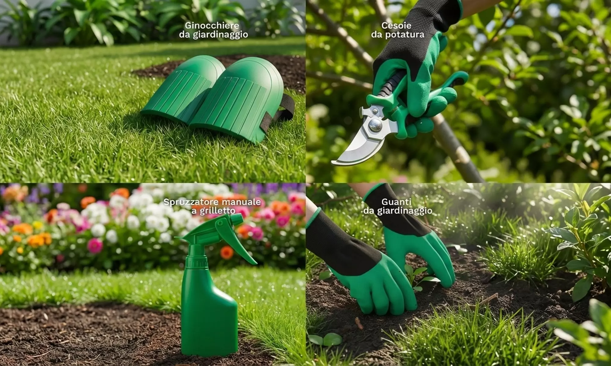 Set 10 attrezzi da giardinaggio in acciaio inox