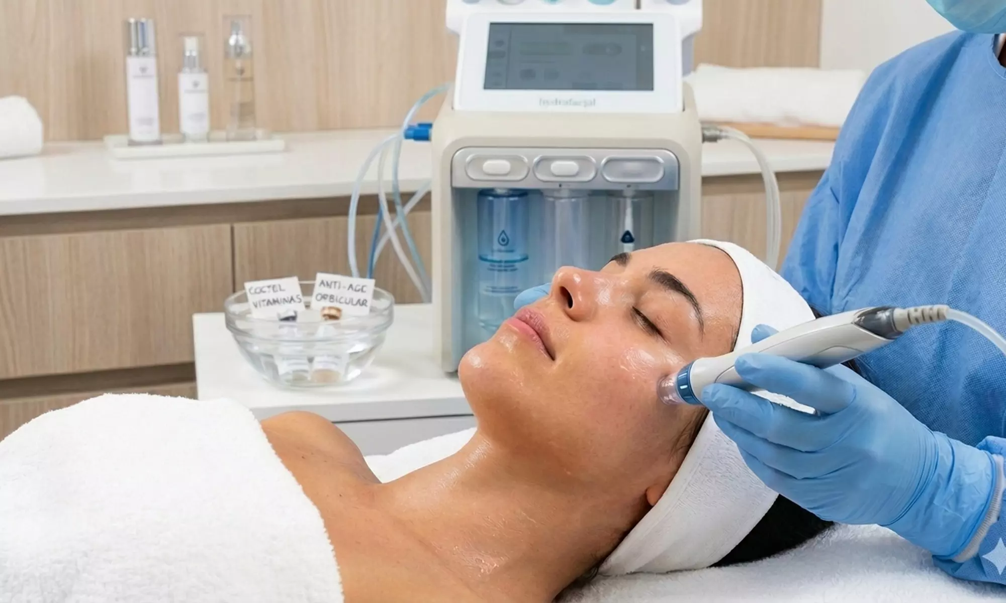 Hidrolimpieza facial con cóctel de vitaminas y/o tratamiento orbicular