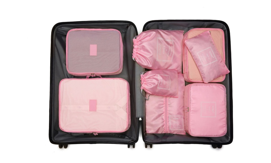 Image 10: Valise rigide avec coque en ABS et 8 sacs de rangement