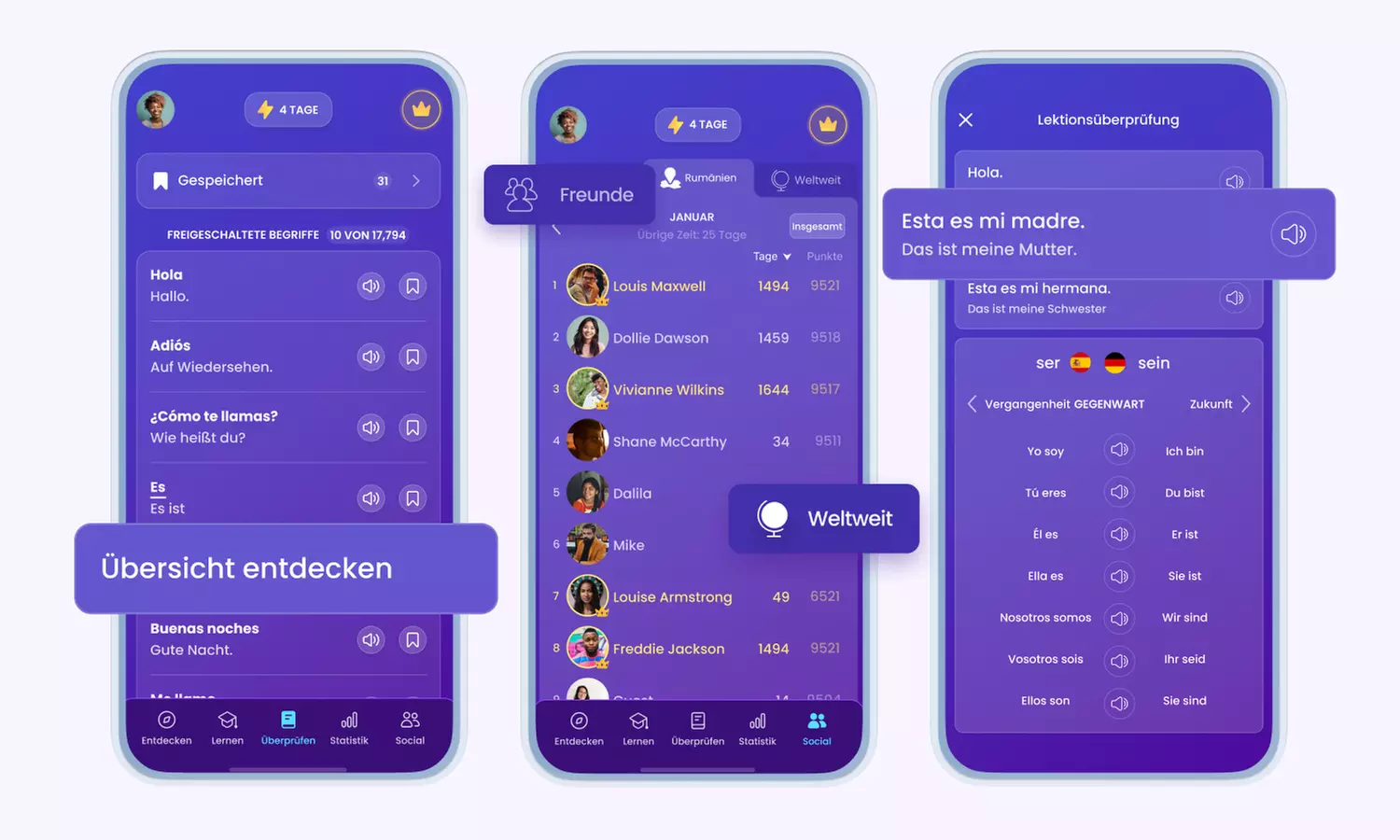 1 Monat / 1 Jahr / Lebenslang: Premium-Zugang für alle Sprachkurse
