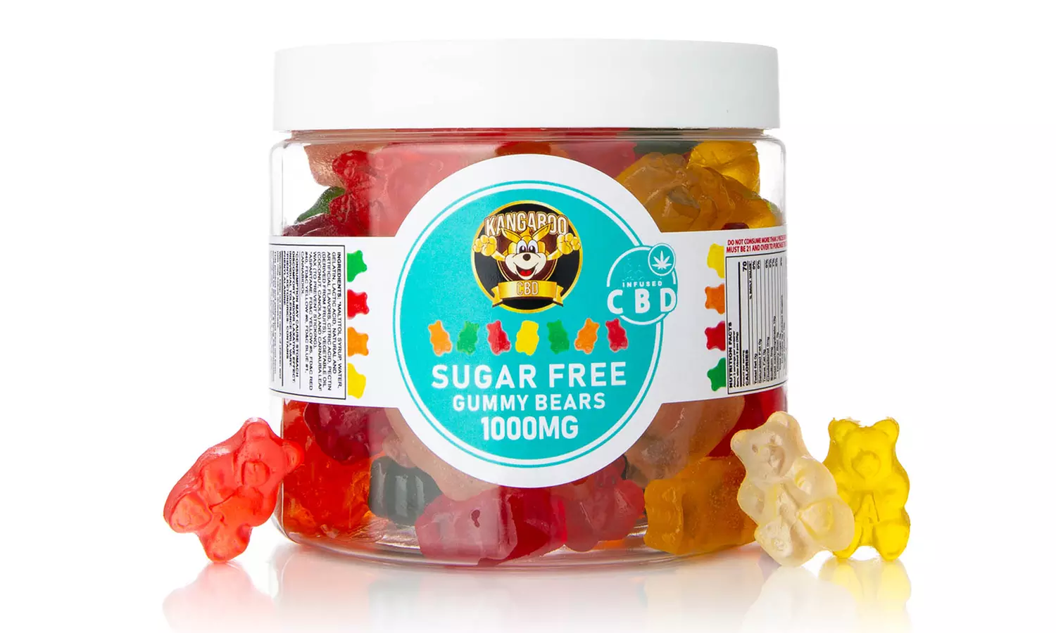 Potent Sugar-Free Organic CBD Infused Gummies from Kangaroo (150mg-5000mg)