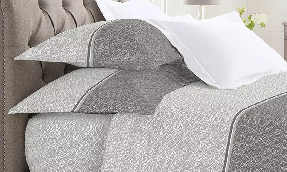 Completo Lenzuola 100% Cotone con angolo di 30 cm, Made in Italy