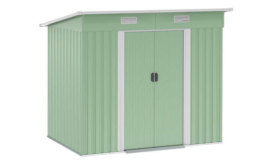 Image 6: Outsunny Outdoor Storage Shed 7ft x 4ft