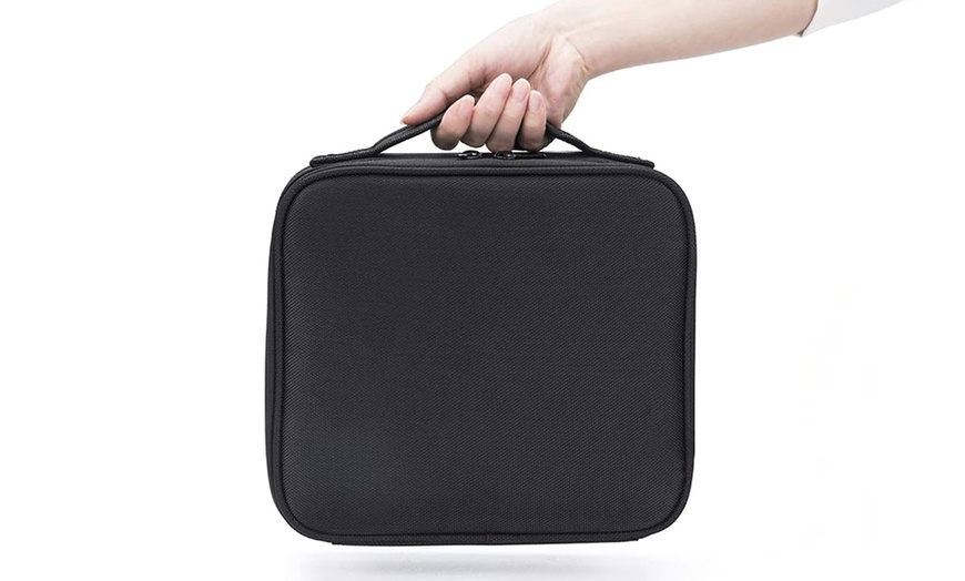 Image 6: Oxford Cosmetic Makeup Case Storage Handle Organizer Travel Kit Brush Bag Set