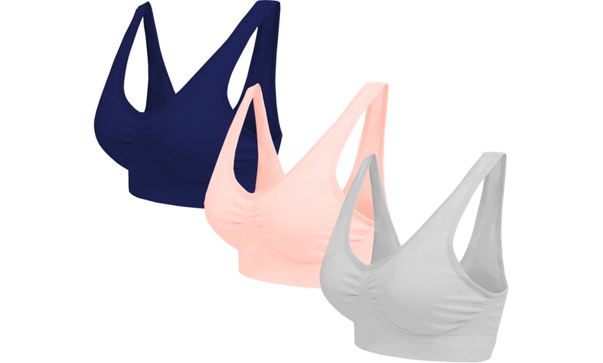 Image 9: 3-, 6- or 9-Pack Blu Apparel Seamless Comfort Bras