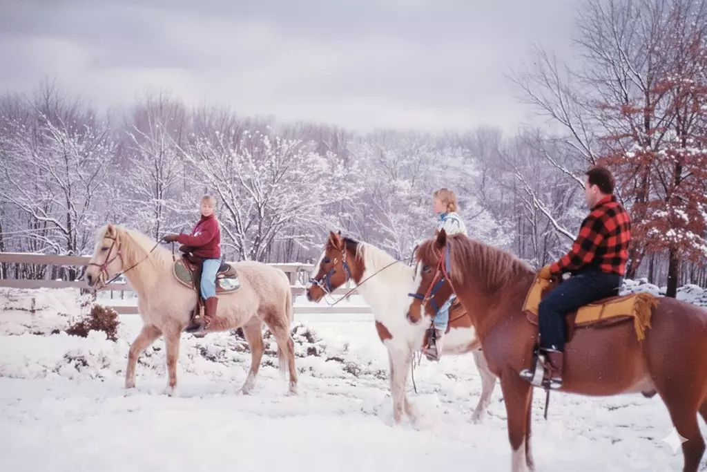 Snowy Horseback Trail Ride Through Hudson Valley (45 Minutes)