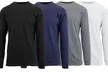 4-Pack Galaxy by Harvic Men's Cotton-Blend Long-Sleeve Tee (S–2XL) - Second Medium