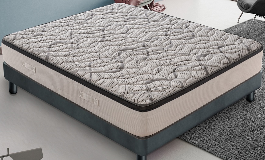 Image 1: Matelas Memory Gel et revêtement en tissu carbone à 7 zones