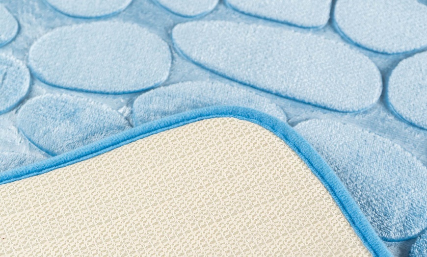 Image 4: Ensemble de 3 tapis de bain antidérapants en mousse à mémoire de forme